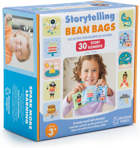 Educational Insights Storytelling Bean Bags - Tactile Bean Bags for Kids Classroom, Includes 15 Bags, Gift for Ages 3+