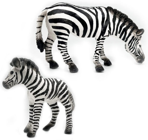 Playset Gemini&Genius Zebra Toys - Wild Life Zoo Animal Figurines, African Jungle Animal Action Figure Gift for Kids