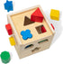 Melissa & Doug Shape Sorting Cube: Classic Wooden Toy with 12 Shapes