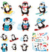 PAIVSUN 24Pcs Christmas Craft Kits, DIY Penguin Stickers Cutouts Ornaments Kit, Make Your