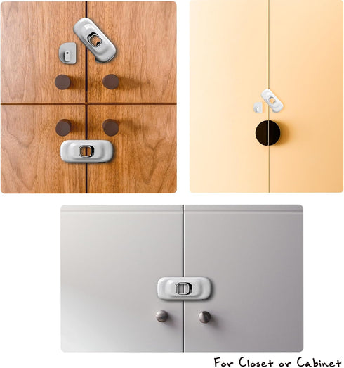 Dewny brand 6 of Safety Latch Lock Easy Attachable Install Adhesive for Baby Childen Daycare Child Kids Senior Elder