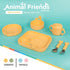 Nuby Animal Friends Silicone and Stainless Steel Fork and Spoon Set, 12+ Months, Yellow Giraffe