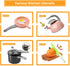 Funpynani 100Pcs Playset, 2 Kitchen Kids Pretend Cooking Play Pots, Pans, Utensils, Cookware, Toy Food Fruits Veggies