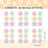 BBTO Daisy Wall Decal Flower Vinyl Wall Decals Daisy Stickers Floral Decals Peel and Stick for Nursery Art Bedroom