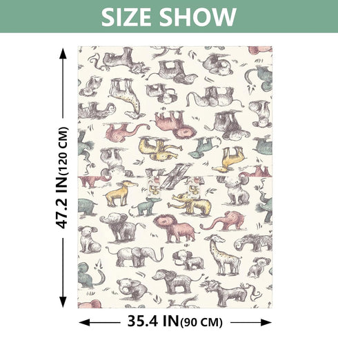 Dalzium Jungle Animals Elephant Lion Car Seat Cover Baby, Carseat Canopy Cover for Girl Boy, Breathable Baby Carrier