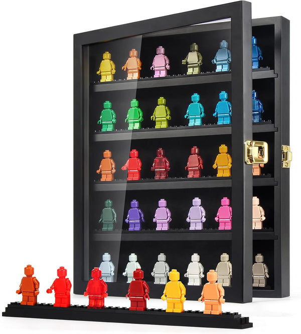 TJ.MOREE Minifigure Display Case for Collectibles, Mini Figure Display Case Wall Mount,