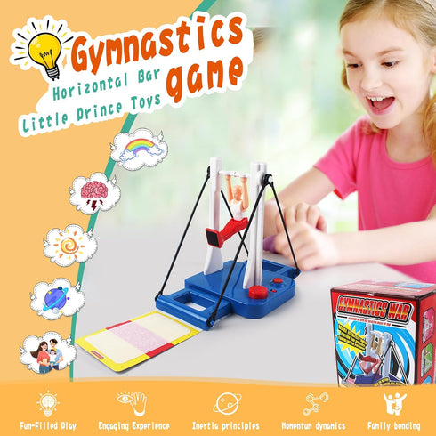 Gymnastics Challenge Game, Fun Toy for Girls & Boys Ages 8+, Ideal Table Game for Active Kids