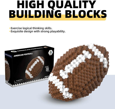 Set, 3D 14 15 16 (399 KADELE Football Block Adults challenging STEM Block Decoration, Miniature Educational Toys