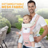 6- in-1 (7-45 lbs) KIYUMI Baby Carrier with Hip Seat, Ergonomic M Position, Newborn to Toddler, Head Support