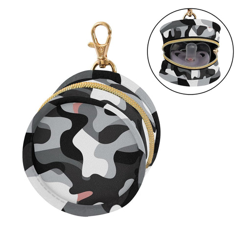 YETTASBIN Camo Portable Pacifier Holder Case with Metal Hook Buckle & Zipper for Diaper Bag and Stroller, Versatile