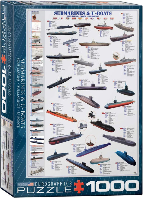EuroGraphics 1000 Piece Puzzle - Submarines and U Boats