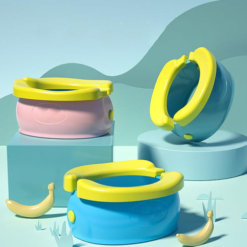 Travel Potty for Toddler Kids,Folding Toilet in Banana Shape,Portable Car Potty with Storage Bag,Outdoor and Indoor