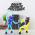 Boxgear 4 Pieces LED Shape Changing Robot Toy, Telescopic Pop Tubes Fidget Toys for Girls and Boys