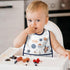 5Pcs Set 6-24 R HORSE Baby Bibs Toddler Bibs with Crumb Catcher Pocket & Snap Button Waterproof Baby Feeding Bibs