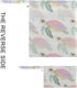 Burbuja 2 Pack, 2 Watercolor Sea Turtles Wet Dry Bags for Baby Cloth Diaper Waterproof Reusable Wet Bag with Zippered
