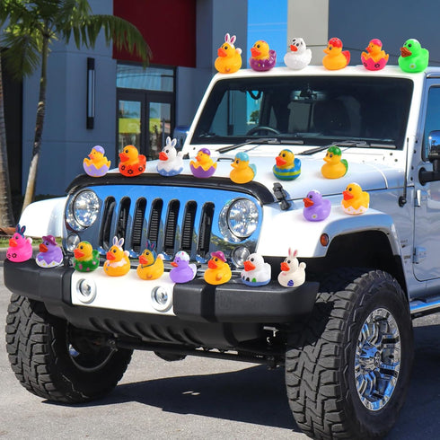72 Pcs Easter Rubber Ducks - Easter Ducks Bag Fillers Ducking, Bathtub Toys, Party Favors, Classroom Game Prizes