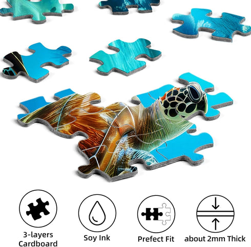 1000 1000 Sutinban Sea Turtle Piece Puzzle for Adults, Coolest Adult Puzzle Pieces, Wave Spirit Hawaii Ocean Jigsaw