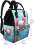 Qewfoju Backpack Backpack Cute Underwater Axolotl Print Diaper Bag Large Capacity Diaper Baby Changing Bags