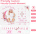 Baby Monthly Milestone Blanket, 51”L x 40”W, Thicker Extra Soft Flannel, Best Photography for Newborn Baby Girl (Pink