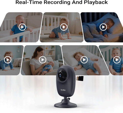 Envilink 1080P 2-Way 8 Upgrade Smart WiFi Baby Camera with APP, Video Baby Monitor with Camera and Audio, Cry