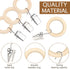 30 Pack 2.5 Inch POVETIRE Wood Rings with Clips for Hanging Baby Headband Hair Accessories Baby Bib NecklaceJewelry Hat