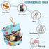 Pandas Round Pacifier Storage Case with Zipper, Portable Pacifier Case for Travel, Diaper Bag & Purse, Pacifier