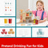 Sets 3+ TOP BRIGHT Wooden Drink Dispenser Pretend Play Toys, Play Food for Kids Kitchen with Cups, Juice Inserts, Ice