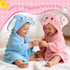 Individz Custom Hooded Bath Towel with Name, Personalized Highly Absorbent Bunny Towels, Baby Bath Towels for Girls