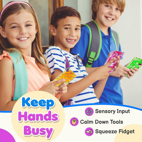 6 Pack Squishy Sensory Fidget Autism Toys for Kids: Sensory Toys for Sepcial Need Maze - Quiet Fidget Sensory Filled