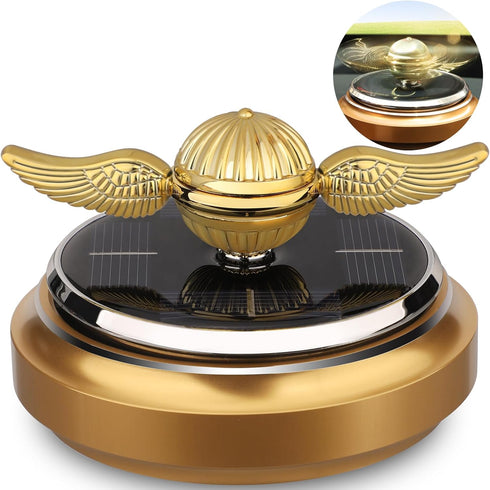 Mechaniker Golden Fidget Spinner Solar Energy Toy, Car Air Freshener Dashboard Decoration Powered