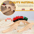 Liliful Wooden Train Track Bridges and Tunnels Expansion Wood Train Track Pieces Accessories for Most Major Toy Trains