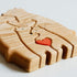 Family Wood Love Animal Puzzle Decoration, Customized Wooden Bear Puzzle, Thoughtful Christmas Birthday Gifts for