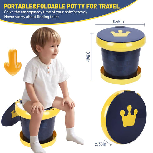 SunnySmile portable, foldable potty seat for toddler, Training Toilet Seat Emergency Toilet for Car, Camping, Outdoor