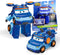 Super Wings Transformer Toys 5" Action Figure Supercharged Tobot Leo, 3 in 1 Rescue Bots for Boys and Girls