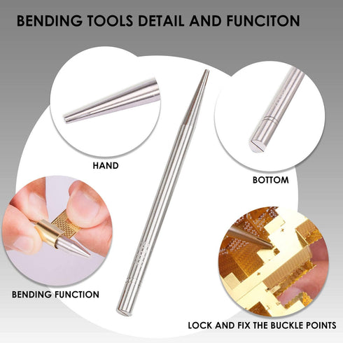 6 Pieces Metal Model Kits Tool Sets - Edges Tabs Cylinder Cone Shape Bending Assist Tools for DIY Metal Puzzles