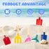 MEIDAYAI 6 Set, 8'' Set, 3-8 Beach Toys, Pcs Kids Gardening Kid Metal Sand Toys Sandbox Toys with Sturdy Wooden Handle