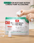 15 Count (20 dearlomum Microwave Steam Sterilizer Bag for Baby Bottles Uses Per Bag), Reusable Travel Sterilization
