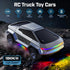 1/24 2.4GHz 2 18KM/H 3 4 5 6 7 8-12 WayEee Remote Control Car Cyber RC Truck, RC Cars for Kids with Colorful Lights