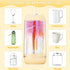 Koumolar Set,Travel Bottle Brush Bottle Cleaner Kit with Baby Bottle Brush,UV Light,Straw Brush,Nipple Brush,Bottle