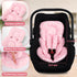 Ultra-Soft Newborn Car Seat Insert in Pink - Ideal for Infant Car Seats, Strollers & Swings