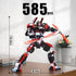 Wanderer Mech Building Blocks Set for Adults - Dark Robot Model Kit with 2 Multiple Weapons, 585 Pcs