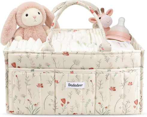 DADADEER Baby Diaper Caddy Organizer, Portable Nursery Storage Basket for Newborn Essentials, Changing