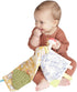 Manhattan Toy Deer One Soft Activity Crinkle Book & Fold Out Pat Mat for Baby, Toddler with Squeaker, Discovery Mirror