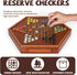 15-Inch Set 72 Wooden Chinese Checkers Board Game Classic Strategy Game with Glass Marbles, Dual-Sided Storage Drawer