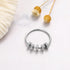 S925 14K LOVECOM Sterling Silver Anti Anxiety Fidget Spinner Ring Cubic Zirconia Beads Spinning Rings for Women Dainty