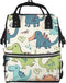 QSMJKLD Cute dinosaur Diaper Bag with Changing Pad, Pacifier Holder - Multifunction Travel