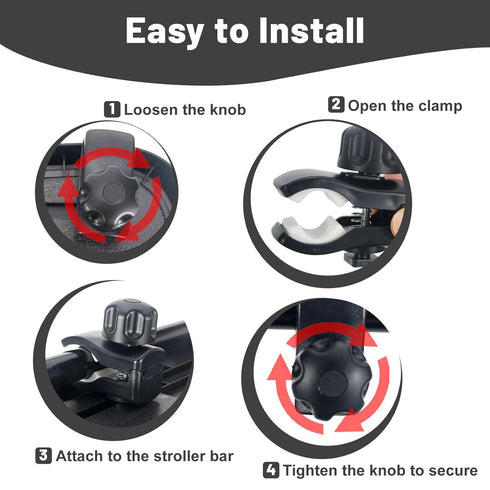 Eiszhjk Stroller Snack Tray Compatible with Evenflo, with Stroller Cup Holder Attachment, Stays in Place Tray