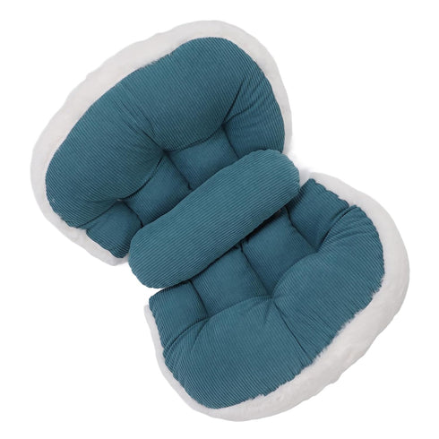 U-Shaped Maternity Pillow for Side Sleepers - Soft & Breathable (Blue)