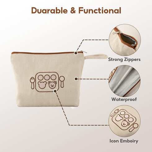 Mini Nomad 7PCs Packing Diaper Bag Organizer Pouches for Baby Kids Travel Essential Storage, Large Waterproof