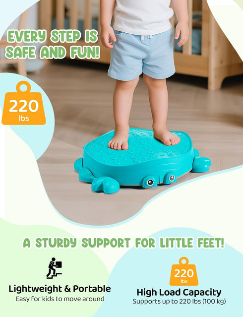 5 Pack 3-5 YOHOOLYO Stepping stone for kids, Non-Slip Child Balance Stones, Outdoor Indoor Play Toys, Rainbow Crab